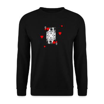 Königin - Unisex Pullover - Schwarz - Vorne - Alina (178cm) & Michal (187cm)