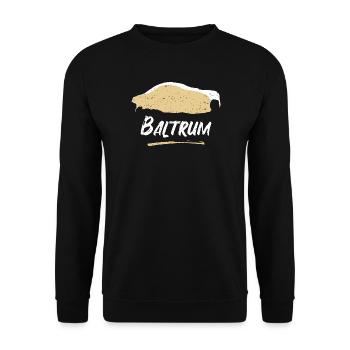 Baltrum | Vintage retro map - Unisex Sweatshirt - black - Front - Alina (178cm) & Michal (187cm)