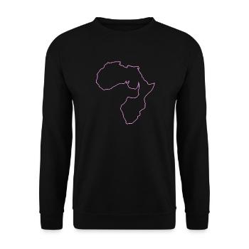 Neon Africa Silhouette Rhino Africa Africa Africa - Unisex Sweatshirt - black - Front - Alina (178cm) & Michal (187cm)
