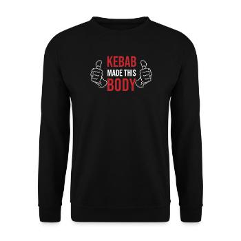 Kebab a fait ce corps - Sweat-shirt Unisexe - noir - Devant - Alina (178cm) & Michal (187cm)