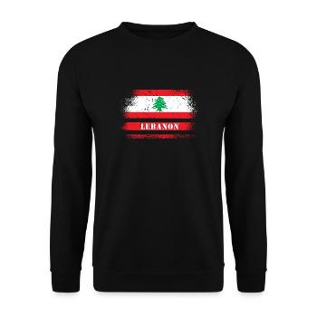 Liban drapeau vintage - Sweat-shirt Unisexe - noir - Devant - Alina (178cm) & Michal (187cm)
