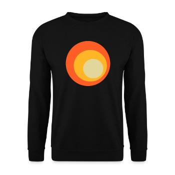 des années 70 cercle motif - Sweat-shirt Unisexe - noir - Devant - Alina (178cm) & Michal (187cm)