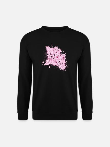 üppige Flieder Pracht aus rosa Flieder Blüten - Unisex Pullover - Schwarz
