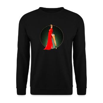 Pinup - Vintage Retro Burlesque Queen Art des années 50 - Sweat-shirt Unisexe - noir - Devant - Alina (178cm) & Michal (187cm)