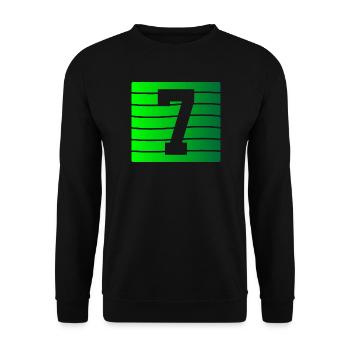 Green Stripe-7 Contrast Design - Unisex Sweatshirt - black - Front - Alina (178cm) & Michal (187cm)