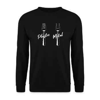 Heavy metal metal musique hard rock rock musique rocker - Sweat-shirt Unisexe - noir - Devant - Alina (178cm) & Michal (187cm)
