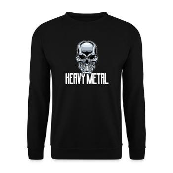 Musique heavy metal métal rock musique crâne musique - Sweat-shirt Unisexe - noir - Devant - Alina (178cm) & Michal (187cm)