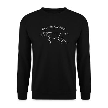 Deutsch Kurzhaar - Unisex Pullover - Schwarz - Vorne - Alina (178cm) & Michal (187cm)