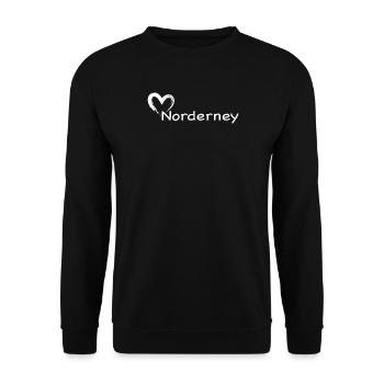 Ein Herz für Norderney - Unisex Pullover - Schwarz - Vorne - Alina (178cm) & Michal (187cm)