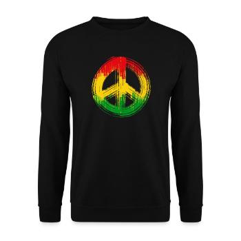 Love peace unity jamaica reggae reggae music - Unisex Sweatshirt - black - Front - Alina (178cm) & Michal (187cm)