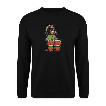 Reggae Reggaeton Jamaica Reggae Music Ragga Rasta - Unisex Sweatshirt - black - Front - Alina (178cm) & Michal (187cm)