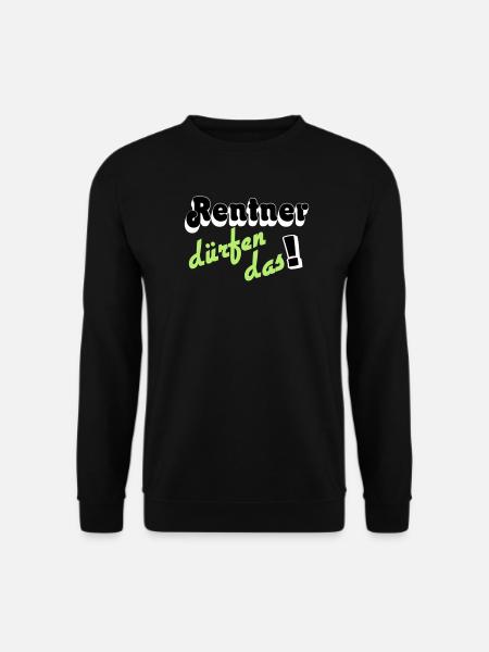 Rentner Spruch Neon Grün - Unisex Pullover - Schwarz