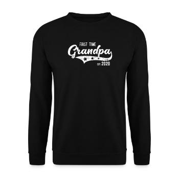 Grand-père 2020 devient grand-père pour la première fois - Sweat-shirt Unisexe - noir - Devant - Alina (178cm) & Michal (187cm)
