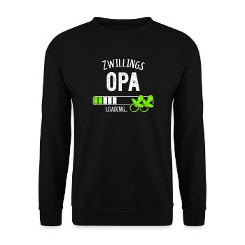 Zwillingsopa Loading Opa Großvater Zwillinge - Unisex Pullover - Schwarz - Vorne - Alina (178cm) & Michal (187cm)