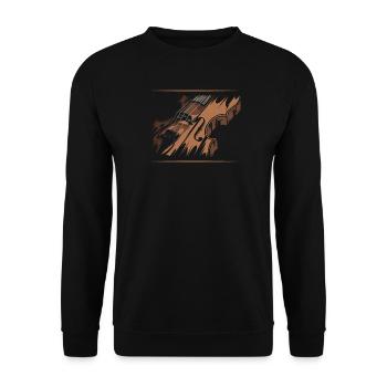 Violon, Violon, Musique, Classique, Illustration, Symbole - Sweat-shirt Unisexe - noir - Devant - Alina (178cm) & Michal (187cm)