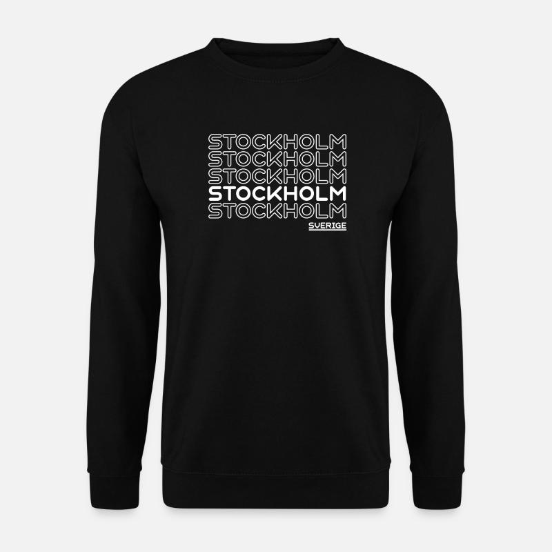 Stockholm Neon Lettering Pattern - Unisex Sweatshirt - black