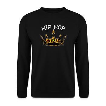 Hip Hop Rapper King Queen Statement Breakdance - Unisex Sweatshirt - black - Front - Alina (178cm) & Michal (187cm)