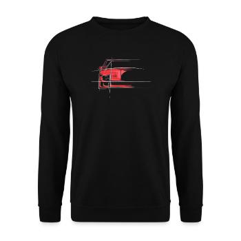 racing legend cars auto symbol red sportscar - Unisex Pullover - Schwarz - Vorne - Alina (178cm) & Michal (187cm)