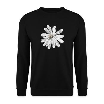 beautiful floral motifs, star magnolia, spring dress - Unisex Sweatshirt - black - Front - Alina (178cm) & Michal (187cm)