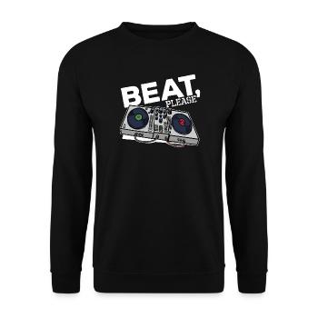 Beatbox Turntable MC DJ Deejay Scratchen Hip Hop - Unisex Sweatshirt - black - Front - Alina (178cm) & Michal (187cm)