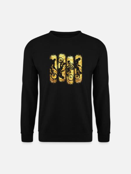 Bmx Fahrrad - BMX Fahren - BMX Fahrer in Gold - Unisex Pullover - Schwarz
