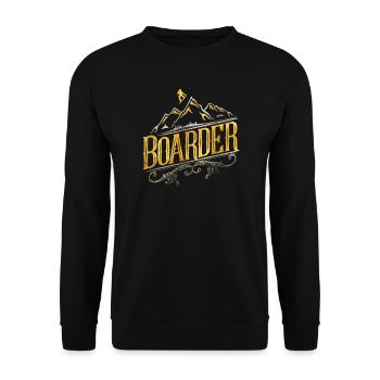 Snowboard / Snowboarden / Snowboarder - Unisex Pullover - Schwarz - Vorne - Alina (178cm) & Michal (187cm)