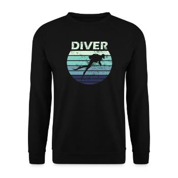 Plongée plongée - Sweat-shirt Unisexe - noir - Devant - Alina (178cm) & Michal (187cm)