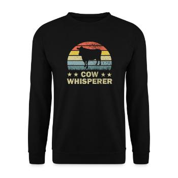 Vache Vaches - Sweat-shirt Unisexe - noir - Devant - Alina (178cm) & Michal (187cm)