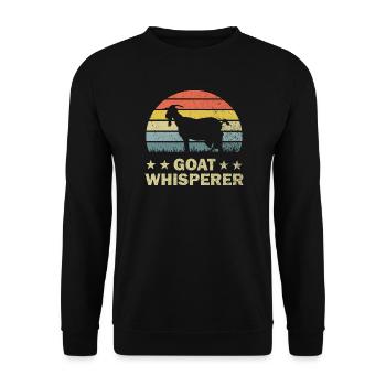 Ziege Ziegen Geiss - Unisex Pullover - Schwarz - Vorne - Alina (178cm) & Michal (187cm)