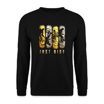 BMX | BMX Gold Silver | BMX Just Ride - Unisex Sweatshirt - black - Front - Alina (178cm) & Michal (187cm)