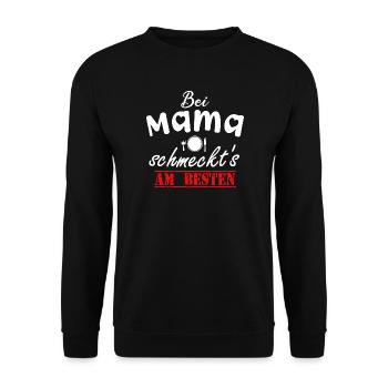 C'est meilleur avec maman | Pour le meilleur - Sweat-shirt Unisexe - noir - Devant - Alina (178cm) & Michal (187cm)
