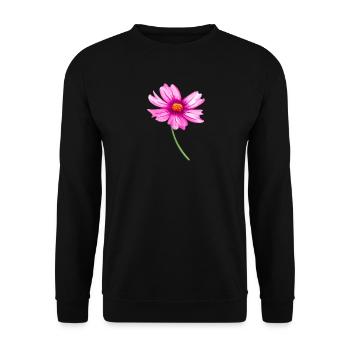 fleur - Sweat-shirt Unisexe - noir - Devant - Alina (178cm) & Michal (187cm)