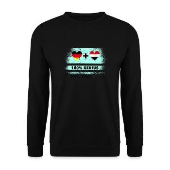Allemagne et Egypte 100% génial / cadeau - Sweat-shirt Unisexe - noir - Devant - Alina (178cm) & Michal (187cm)