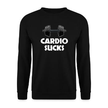 Weight training bodybuilders weight lifting muscles - Unisex Sweatshirt - black - Front - Alina (178cm) & Michal (187cm)