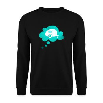 Caravan Cloud Dream Caravan Camping Fan - Unisex Sweatshirt - black - Front - Alina (178cm) & Michal (187cm)