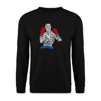 Boxen Fitnesstraining Trainieren Motivation Sport - Unisex Pullover - Schwarz - Vorne - Alina (178cm) & Michal (187cm)