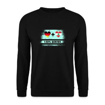 Germany and Lebanon 100% Awesome / Gift - Unisex Sweatshirt - black - Front - Alina (178cm) & Michal (187cm)