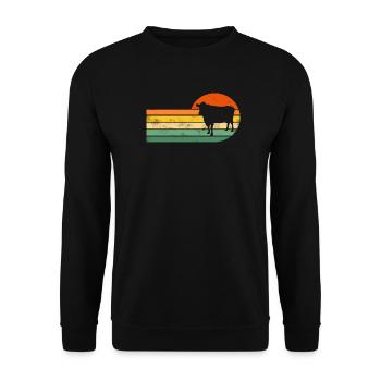 Vache Vaches - Sweat-shirt Unisexe - noir - Devant - Alina (178cm) & Michal (187cm)