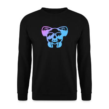 Koala Koala Bear - Unisex Sweatshirt - black - Front - Alina (178cm) & Michal (187cm)