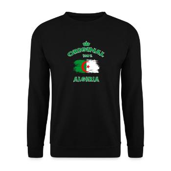 Algeria original 100% / gift national flag - Unisex Sweatshirt - black - Front - Alina (178cm) & Michal (187cm)