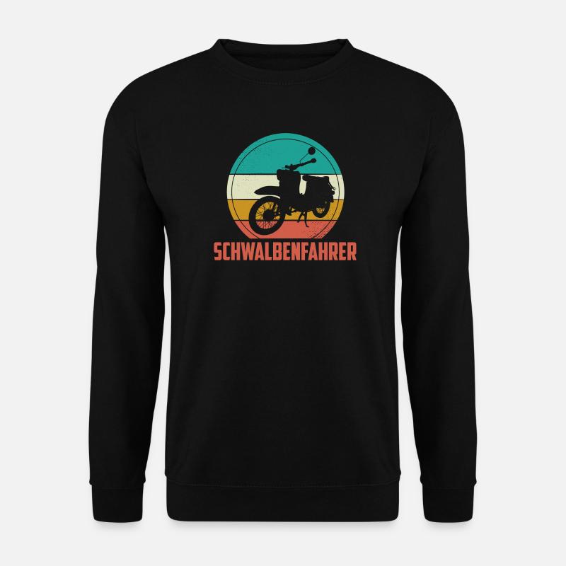 Schwalbe Moped Mofa DDR Schwalbenfahrer Geschenk - Unisex Pullover - Schwarz