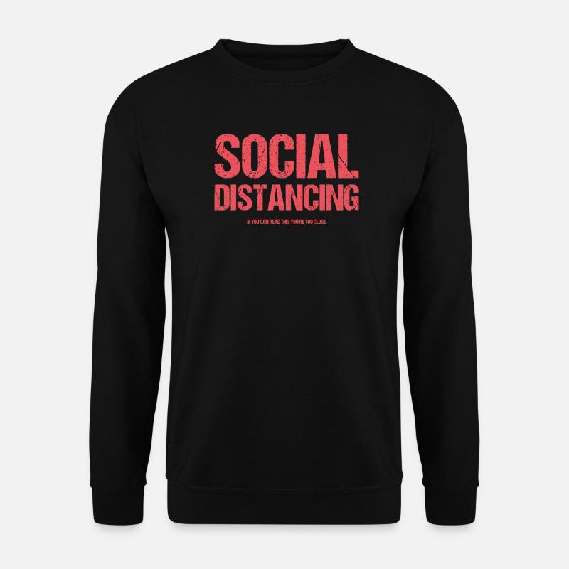 Social Distancing - Unisex Sweatshirt - black