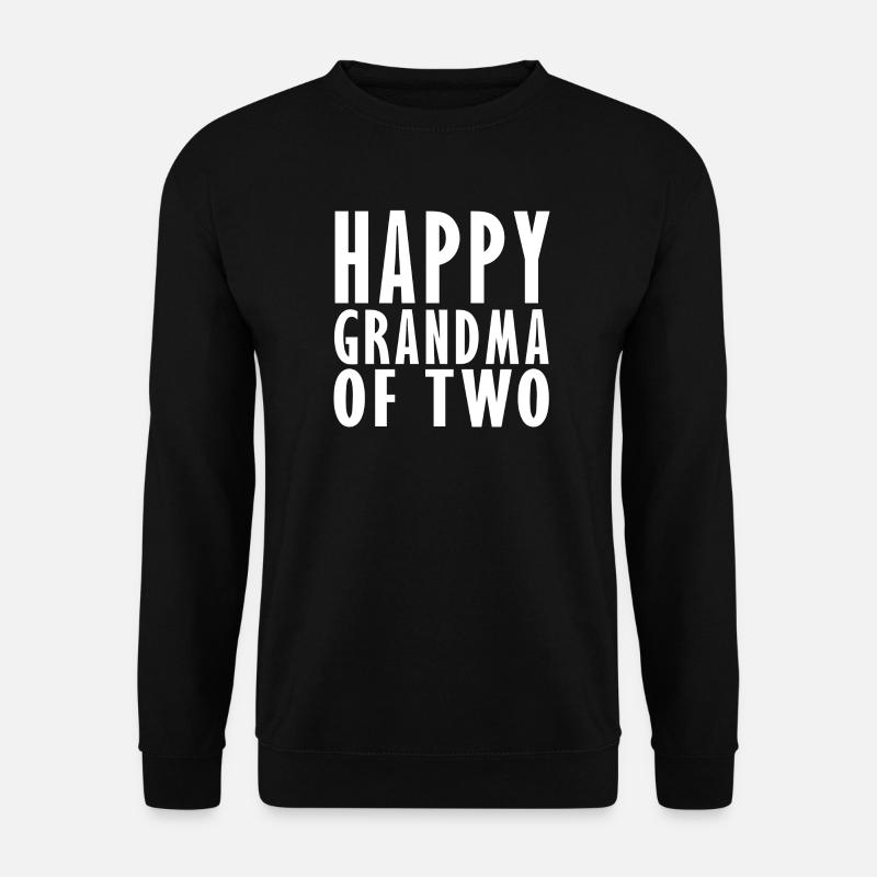Happy grandma of 2 - Unisex Pullover - Schwarz