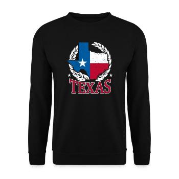 Fierté de l’État de laurier du Texas - Sweat-shirt Unisexe - noir - Devant - Alina (178cm) & Michal (187cm)