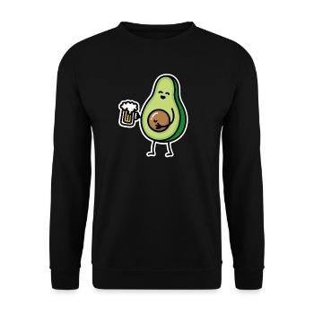 Funny avocado beer beer belly avocado pit keto - Unisex Sweatshirt - black - Front - Alina (178cm) & Michal (187cm)