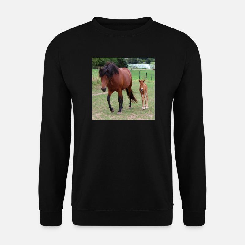 Pferd Pferdeposter - Unisex Pullover - Schwarz
