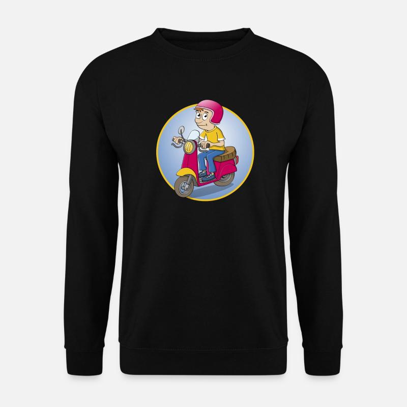 Der Rollerfahrer - Version1 - Unisex Pullover - Schwarz