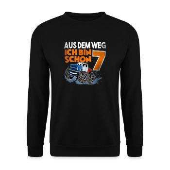 Aus Dem Weg Ich Bin Schon 7 - Unisex Pullover - Schwarz - Vorne - Alina (178cm) & Michal (187cm)