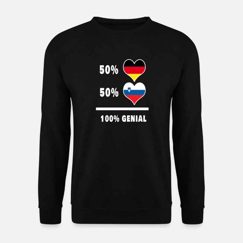 Deutschland und Slowenien Genial / Geschenk - Unisex Pullover - Schwarz
