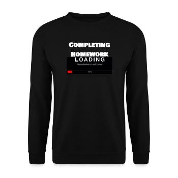 Barre de chargement défilante Université Funny Print - Sweat-shirt Unisexe - noir - Devant - Alina (178cm) & Michal (187cm)